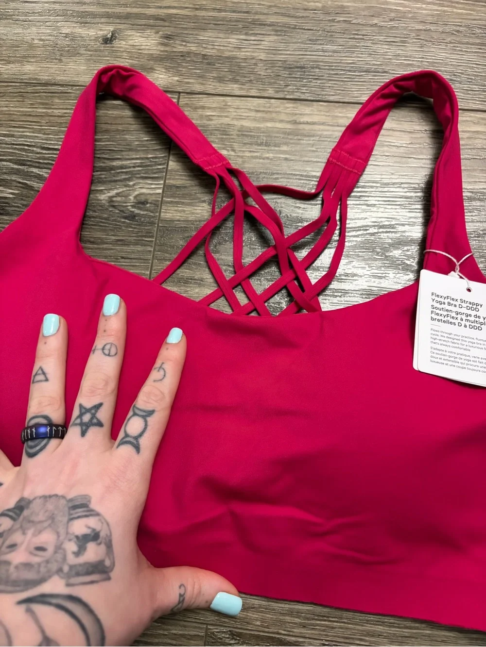 NWT Lululemon FlexyFlex Yoga Bra *Light Support, D-DDD Cups (Calypso Pink) L/XL